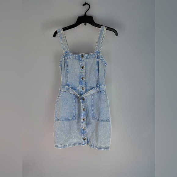 NEW HURLEY Juniors Finley Button-Up Mini Jean Dress NWT - Picture 6 of 6